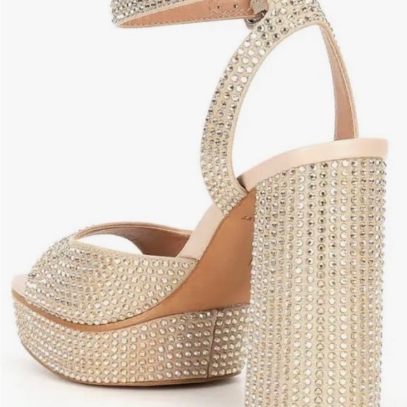 Chelsea and Violet Rhinestone Embellished Platform Dress Sandals - Picture 2 of 5